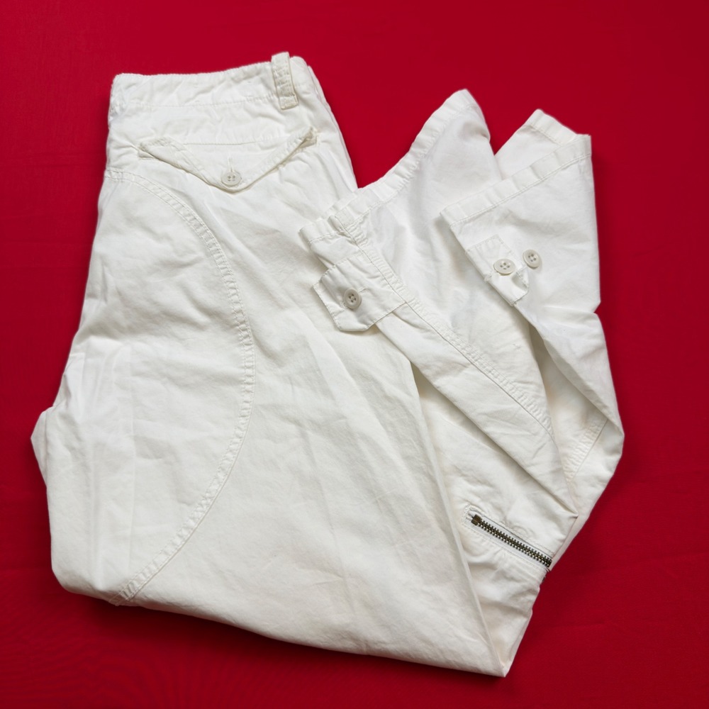 VTG Polo Ralph Lauren White Military Surplus Style Cargo Pant 31x30 Y2K Tactical